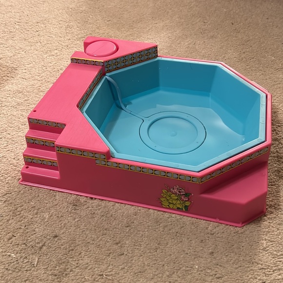 Vintage 1983 Barbie BUBBLING SPA Playset Hot Tub 7145 w/ Original Box Incomplete - Picture 12 of 16